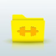 Vector yellow folder on blue background Eps10 N49