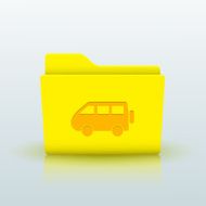 Vector yellow folder on blue background Eps10 N50