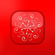 Vector red Snowflake icon Eps10 Easy to edit N5