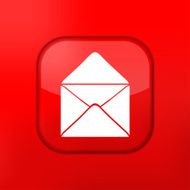 Vector red mail icon Eps10 Easy to edit