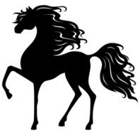 Elegant horse silhouette