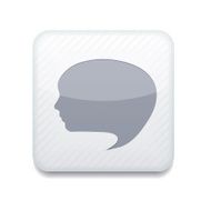 Vector version Bubble face icon Eps10 illustration Easy to edit