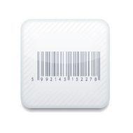 Vector white bar code icon Eps10 Easy to edit N2