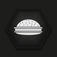 Vector creative icon on black background Eps10 N30