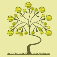 background with a tree N34