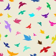 Seamless pattern of birds