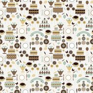 Vector seamless pattern with holiday elements