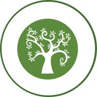 Cartoon Big Tree With White Banner