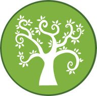 Big Tree With Green Banner