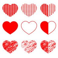 Hearts set for wedding and valentine design N2