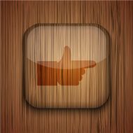 Vector wooden app icon Eps10 N19