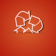 Vector background Orange icon applique Eps10 N16