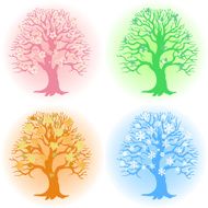 Tree in different seasons