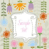 Simple Flowers And Banner N2