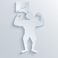 Vector Muscled Body background Eps10