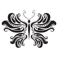 abstract silhouette of a butterfly Vector illustration