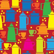 electric kettle icons of seamless pattern N2