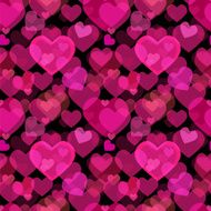 Holiday Valentines day seamless pattern with pink hearts
