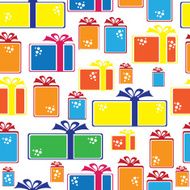 gift box icons of seamless pattern
