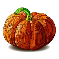 Halloween Pumpkin isolated on white N2