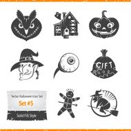 Halloween vector icons set N47