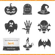 Halloween vector icons set N49