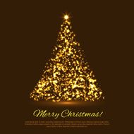 Christmas tree from light vector background N7
