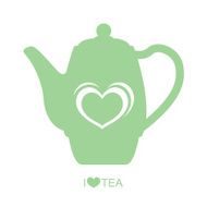 Teapot with heart vector N4