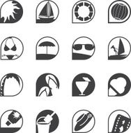 Silhouette Simple Summer and Holiday Icons