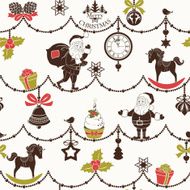 Horizontal seamless Christmas pattern