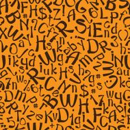 seamless pattern english alphabet