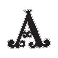 The vintage style letter A