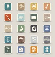 Car service maintenance icons