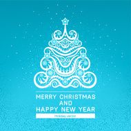 card with Christmas tree N2
