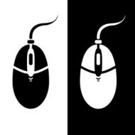 Monochrome mouse silhouette N3