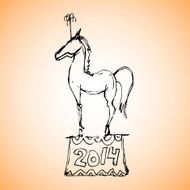 horse vector sketch