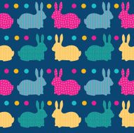 Rabbits seamless pattern N7