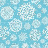 Vintage Snowflake Seamless background Vector illustration