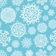 Snowflakes Seamless background Vector illustration