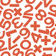 Numbers brick seamless