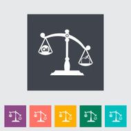 Weights single flat icon N3