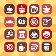 color vector coffee icons N2