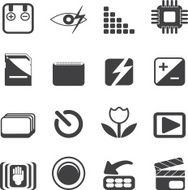 Silhouette Digital Camera Performance icons