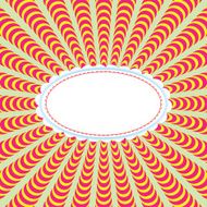 Concentrate pattern card with sign banner in the middle N2