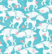 Seamless pattern horse lovers N2