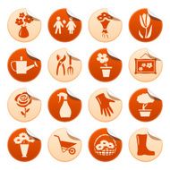 Flowers and gardening stickers