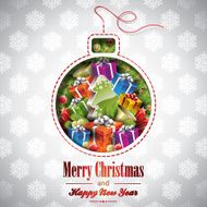 Christmas illustration with holiday elements