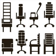 furniture icons isolated on white background N5