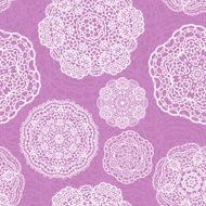 Lace seamless pattern with doilies N5