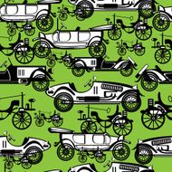 seamless pattern retro automobile